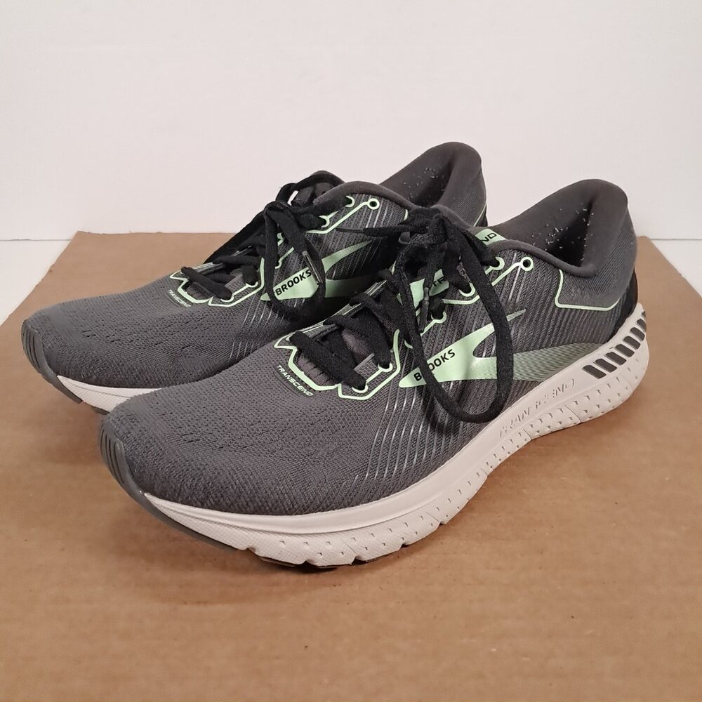 Brooks Transcend 7 Athletic Shoes Women 9.5 B Medium Gray Green Run 1203191B082